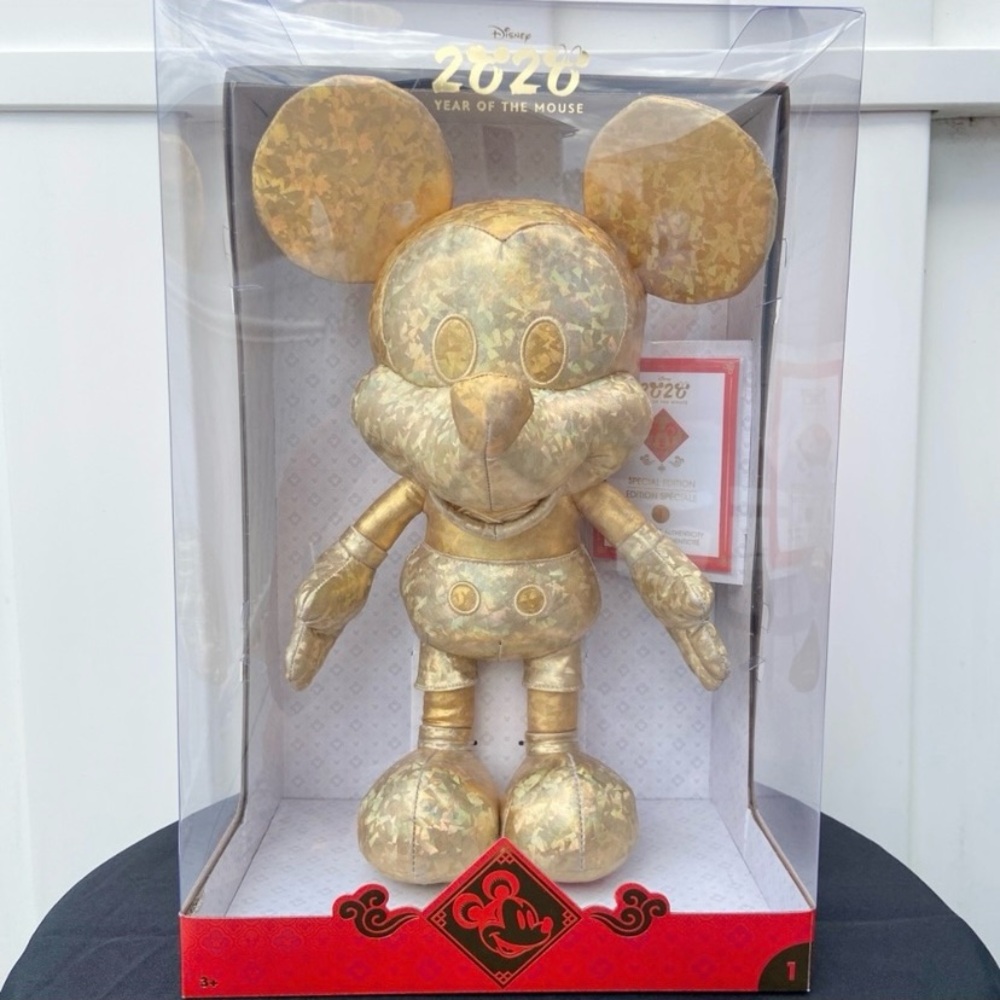 Disney Year of the Mouse 2020 - Golden Mickey Mouse Plush Limited #1 Jan NEW